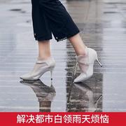 鞋套女式高跟防雨鞋套雨天防水鞋套防滑加厚底，鞋套户外旅行雨靴套