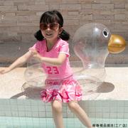 ins可爱儿童游泳圈网红透明鸭子婴儿坐圈宝宝座圈0-3-6岁腋下圈