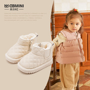 EBMINI婴儿冬季保暖雪地靴女童加绒加厚小童学步鞋软底女宝宝棉鞋