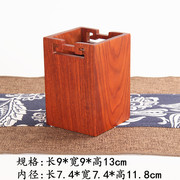 红木笔筒红酸枝方形中式复古雕花实木镂空花梨木桌面笔盒商务