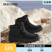 skechers斯凯奇女鞋轻质雪地靴中帮加绒保暖时尚百搭复古短靴秋冬