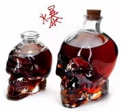 创意威士忌洋酒瓶伏特加醒酒空瓶玻璃杯骷髅头酒瓶高档家用红酒瓶