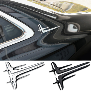 汽车金属加长侧标装饰贴奔驰，c级e级，加长版标车标车贴侧标志改装贴