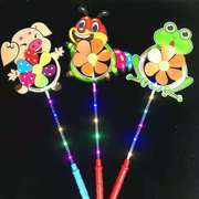 儿童玩具创意发光风车LED七彩闪光卡通风车网红夜市地摊货源