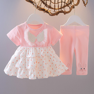 女宝宝夏装套装2024洋气时髦1一3周岁小女童夏季婴幼儿童衣服