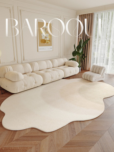 异形不规则地毯客厅轻奢沙发，茶几毯卧室床边地毯，垫家用奶油风地垫