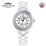 英国小众品牌J 12白色真陶瓷全陶瓷手表镶钻时尚女士女表