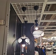 宜家格林法餐厅卧室装饰吊灯，考弗朗吊灯罩黑色，52cm简约款现代简约