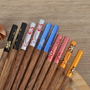 筷子家用无漆鸡翅木筷一人，实木筷儿童筷家庭装，火锅木筷子合金