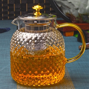 超大加厚玻璃茶水过滤茶壶，304不锈钢内胆耐热水壶，蒸煮泡茶壶餐厅
