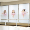 芭蕾女孩舞蹈教室窗户透光不透明玻璃贴膜儿童舞蹈培训班静电贴纸