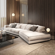 意式极简科技布沙发布达佩斯轻奢客厅小户型异型转角组合布艺沙发