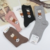 kikiyasocks韩国进口秋季新女装中筒袜甜美可爱小动物绒嘟嘟小熊