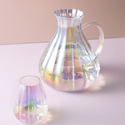 创意珍珠彩虹七彩冷水壶玻璃家用果汁凉扎壶大容量水杯饮料杯套装