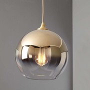 轻奢金色球形吊灯创意餐厅设计吧台过道卧室床头泡泡玻璃圆球灯具