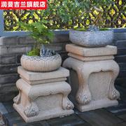 润斐中式石雕石墩庭院石凳花园别墅户外装饰造景摆件花盆底座凳子