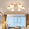 客厅灯卧室灯北欧日式实木，led原木灯具现代简约创意温馨木艺吊灯