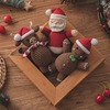 圣诞老人钩针两件套 麋鹿宝宝针织玩偶 姜饼人公仔手摇铃儿童玩具