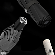 upf50高档阚清子同款雨伞女晴雨，两用防晒防紫外线，黑胶三折遮阳伞+