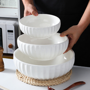 纯白大汤碗家用特大号汤盆创意酸菜鱼碗大盆大码面碗餐具陶瓷大碗