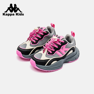 kappa背靠背女童鞋2024春夏卡帕运动儿童大童老爹鞋休闲透气