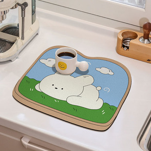 家用卡通小兔隔热餐垫厨房，锅垫碗垫微波炉垫子办公室防烫防水杯垫