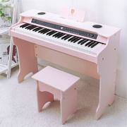 俏娃宝贝儿童电钢琴61键，钢琴宝宝小钢琴3-6-8-12岁木质，琴玩具电子