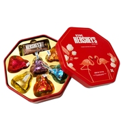 hershey‘s好时之吻巧克力，6粒+2排块火烈鸟，铁盒礼盒装结婚喜糖