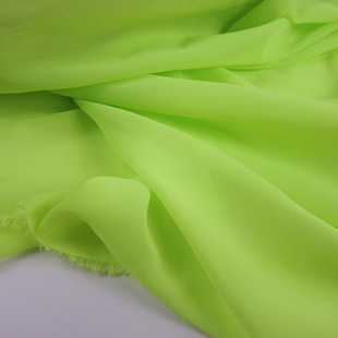 满29元包荧光(包荧光)绿色，珍珠雪纺柔软粗面，衬衫套装连衣半身裙面料