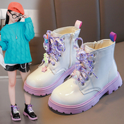 儿童马丁靴秋冬款女童靴2023时尚短靴小女孩防水防滑洋气短靴