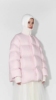 粉色圆领中长款加厚羽绒服女小众2024冬季宽松泡芙外套面包服