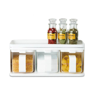 日本调味品收纳盒调味罐套装调料，瓶罐糖盐调料盒厨房用品调味料盒