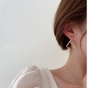 韩国极简不规则设计感几何形欧美S925银针高级质感轻奢耳环饰品女