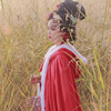 棠川纪汉服原创设计出塞红色加绒斗篷，兔毛边