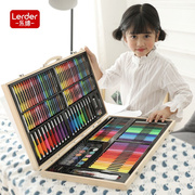 乐缔儿童绘画文具木盒180件画画工具套装画笔蜡笔水彩笔美术