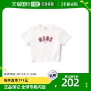 韩国直邮Oioi T恤男女款白色上装短袖红logo徽标潮流小众时尚休闲