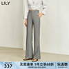 lily2024夏女装(夏女装)时尚，职业通勤款显瘦直筒干练高腰西装休闲裤女