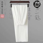 亚麻男士唐装长裤中式休闲宽松汉服棉麻中国风居士服男装禅服大码