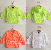 韩版阿路儿童装男女童宝宝夏款糖果，色防晒衣，空调服薄外套拉链衫