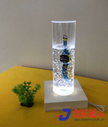 手表防水展示架带LED白灯泡水演示道具手机防水亚克力展示架定制