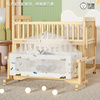 婴儿床实木无漆便携可移动宝宝bb床新生儿童拼接大床多功能摇篮床