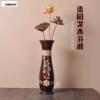 泰国芒果木花瓶实木雕刻插花瓶木质客厅卧室居家装饰风格柱形花瓶