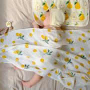 新生儿竹棉纱布，薄款盖毯婴儿柔软包巾竹纤维襁褓，夏季宝宝吸水