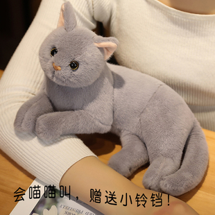 小猫抱枕猫咪玩偶布娃娃可爱仿真猫公仔毛绒玩具儿童女生安抚