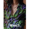 Wuu2 性感反派 微透复古立体烧花印花衬衫女宽松慵懒风上衣外搭女