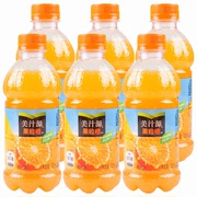 美汁源果粒橙300ml*6瓶橙汁果汁橙子饮品网红饮料休闲可口可乐