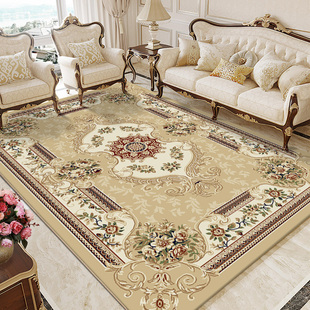 东升地毯欧式客厅沙发，茶几垫卧室床边毯美式家用加厚地垫红色