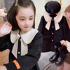 韩国女童呢子大衣秋冬韩版洋气，中长款夹棉加厚小香风儿童毛呢外套