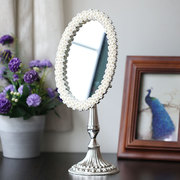 欧式复古巴洛克镜子梳妆r镜可爱创意高清台式公主公主镜桌面化妆