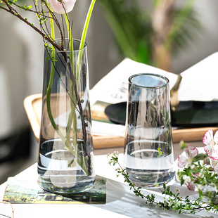 北欧ins风简约幻彩玻璃，花瓶水培鲜花插花小花瓶客厅水养创意摆件
